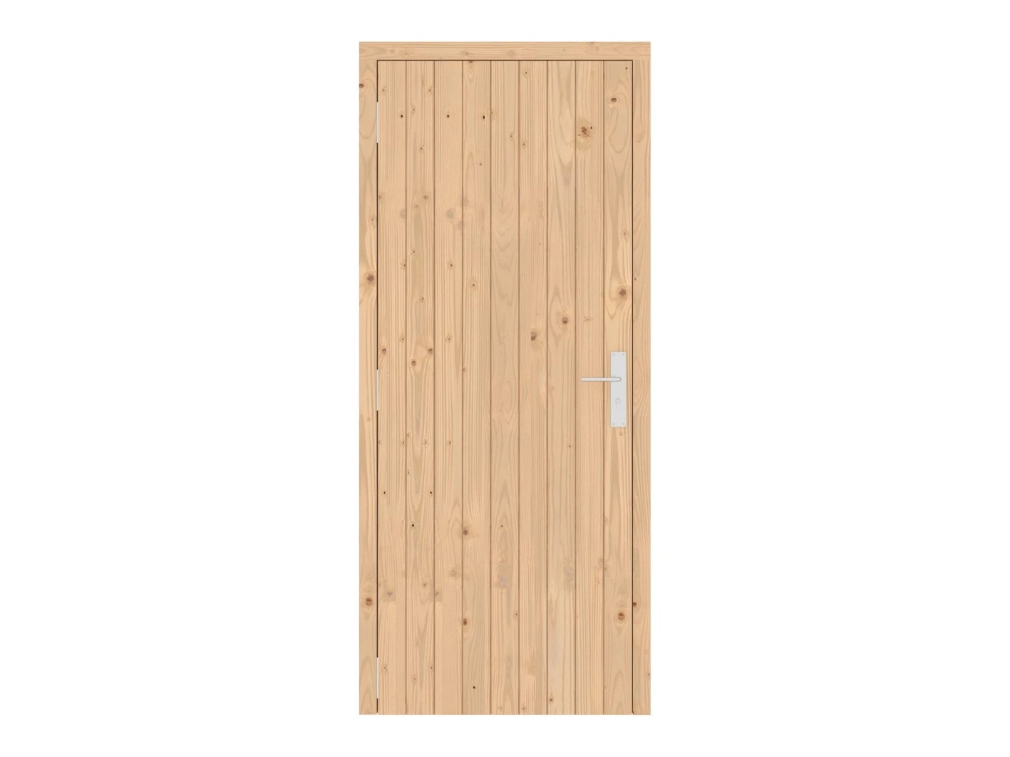 Vuren Enkele Deur Dicht Links-Draaiend 90 x 207 cm - Afbeelding 1